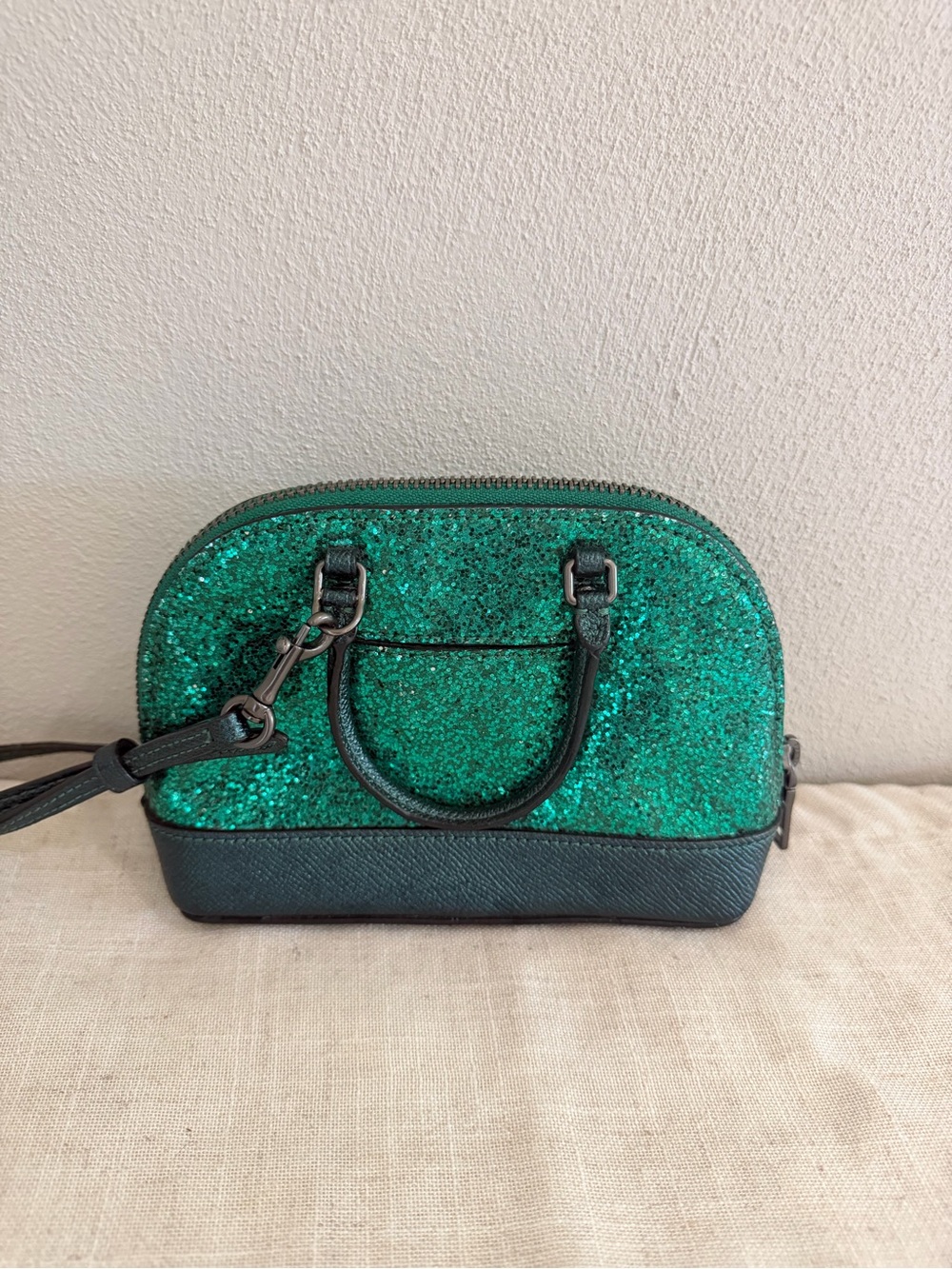 Coach Wizard of Oz Micro Mini Green Emerald Glitter Crossbody - Picture 6 of 9